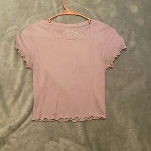 aeropostale shrunken tee light purple